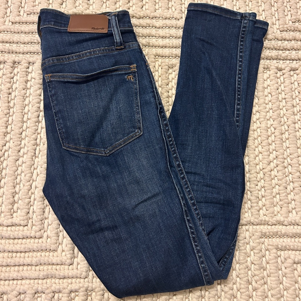 Womens Madewell Size 24 10" High Rise Skinny Jeans Dark Blue #G7391